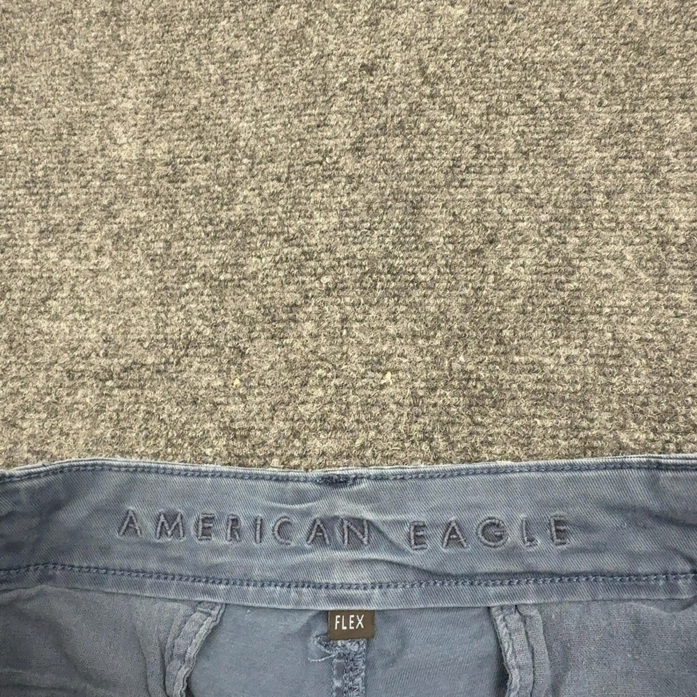 American Eagle Shorts Mens 32 Blue Cotton Flex Chino Flat Front Casual Summer - Picture 5 of 9